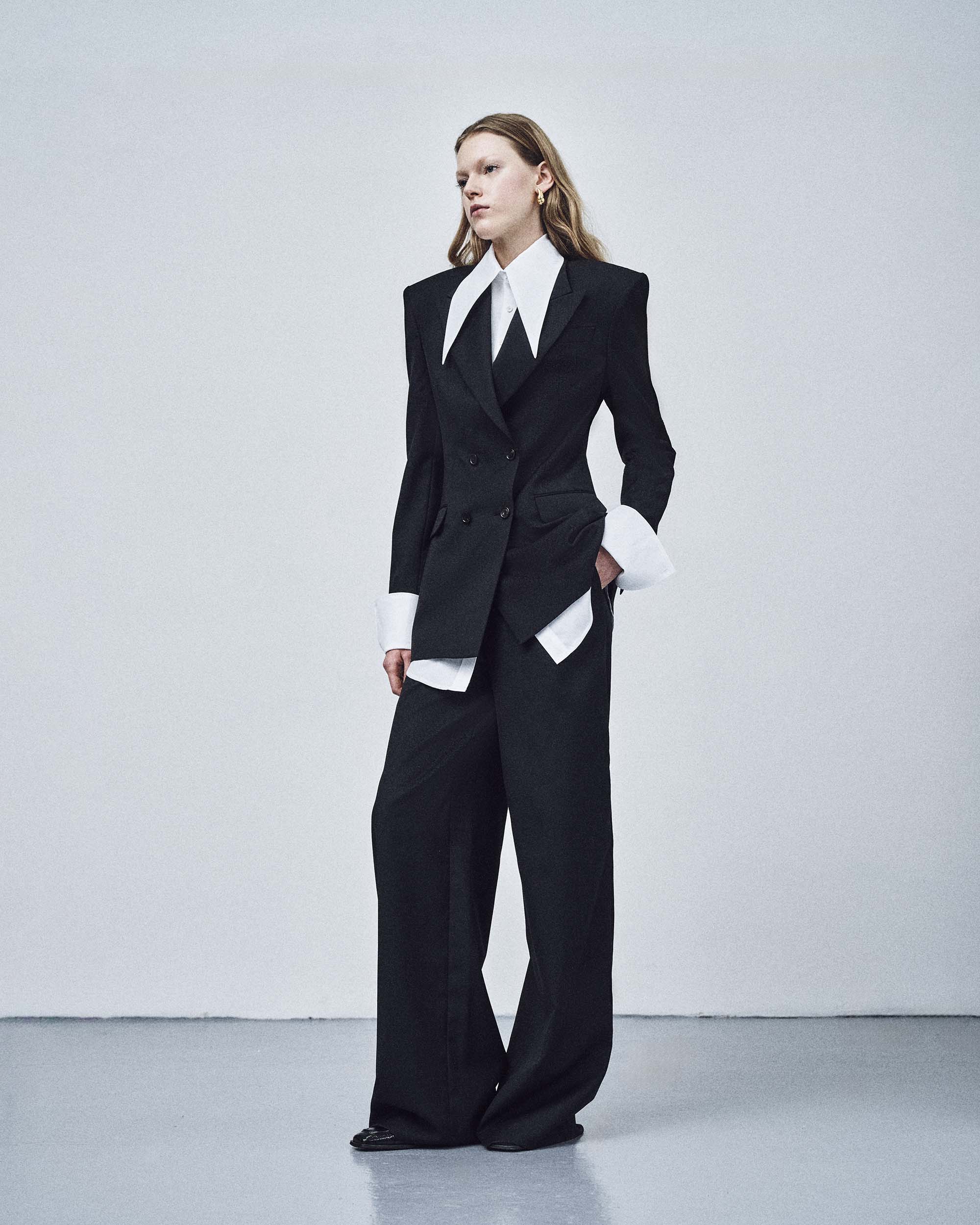 Wide Leg Tailored Trouser - Image 3